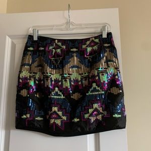 Sequined mini skirt